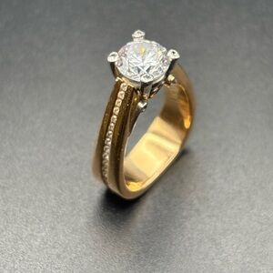 18k Rose Gold & Platinum Engagement Setting